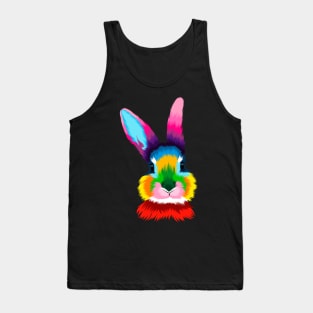 Cute Little Bunny - Colorful Rabbit Portrait Photography Tank Top